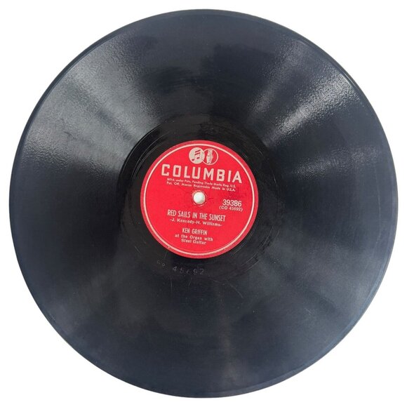 Ken Griffin - Red Sails In The Sunset/The Syncopated Clock 39386 Columbia 78 RPM - Picture 3 of 4